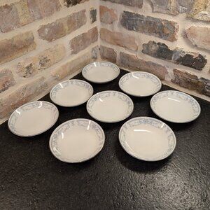 Set Of 8 Sheffield Porcelain Fine China BLUE WHISPER 5-1/2" Bowls